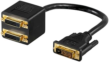 Goobay DVI-adapterkabel, gullbelagt