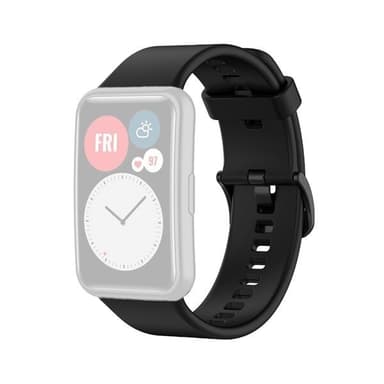 Silikonarmbånd til Huawei Watch Fit - Svart