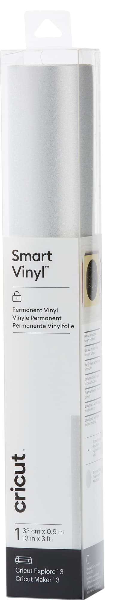 Cricut Smart Vinyl Permanent ark 33 x 91cm (glitrende sølv)