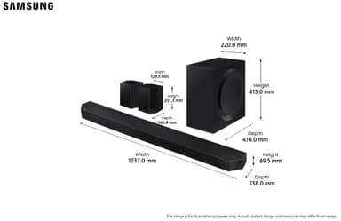 Samsung Q995B lydplanke med subwoofer