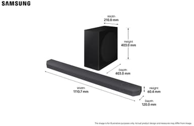 Samsung Q810B lydplanke med subwoofer