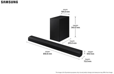 Samsung B460 lydplanke med subwoofer