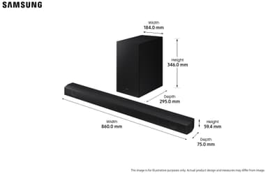 Samsung B560 lydplanke med subwoofer