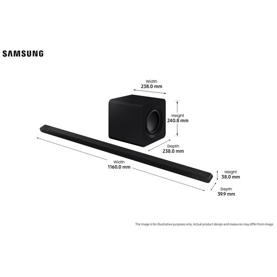 Samsung S810B lydplanke med subwoofer