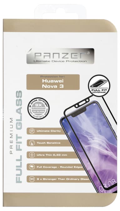 Panzer Full-Fit Huawei Nova 3 skjermbeskytter
