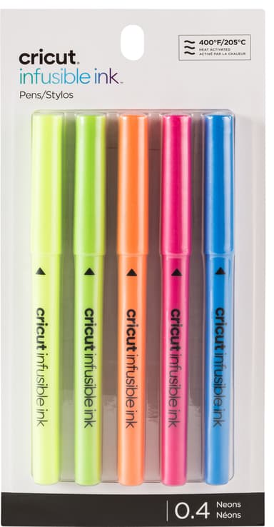 Cricut Brights Infusible Ink penner med fin tupp 0,4 (5-pk.)