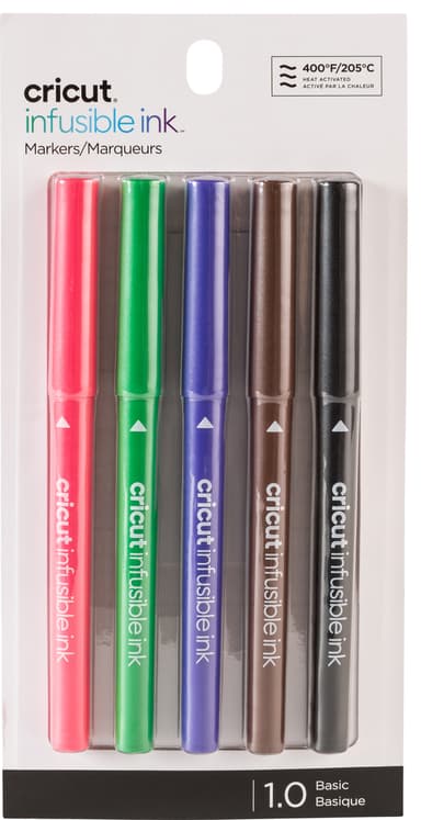 Cricut Basic Infusible Ink penner med fin tupp 1,0 (5-pakning)