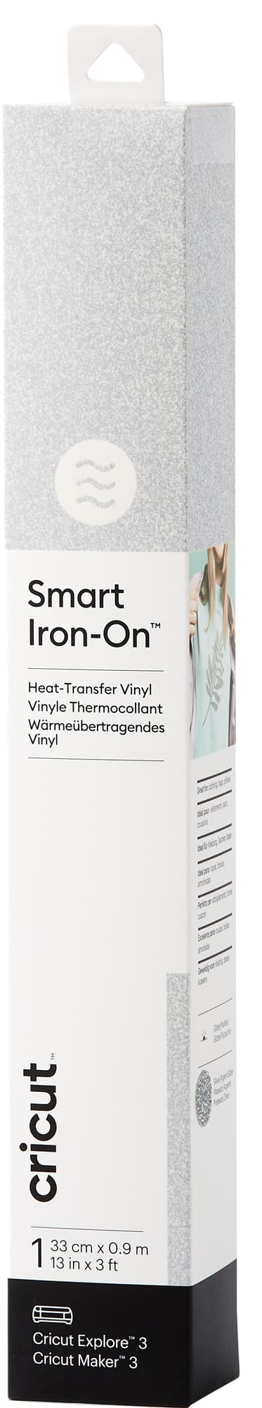 Cricut Smart Iron-On Glitter ark 33x91 (sølv glitter)