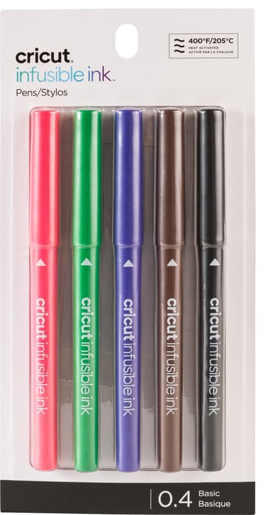 Cricut Basic Infusible Ink penner med fin tupp 0,4 (5-pakning)