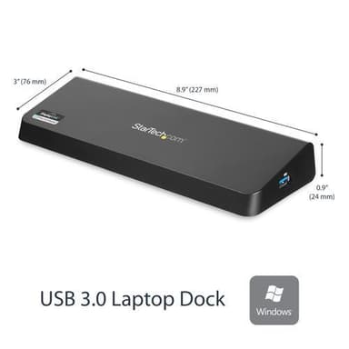 StarTech.com USB3DOCKHDPC, Koblet med ledninger (ikke trådløs), USB 3.2 Gen 1