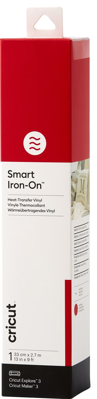 Cricut Smart Iron-On strykeark 33x273 (rød)
