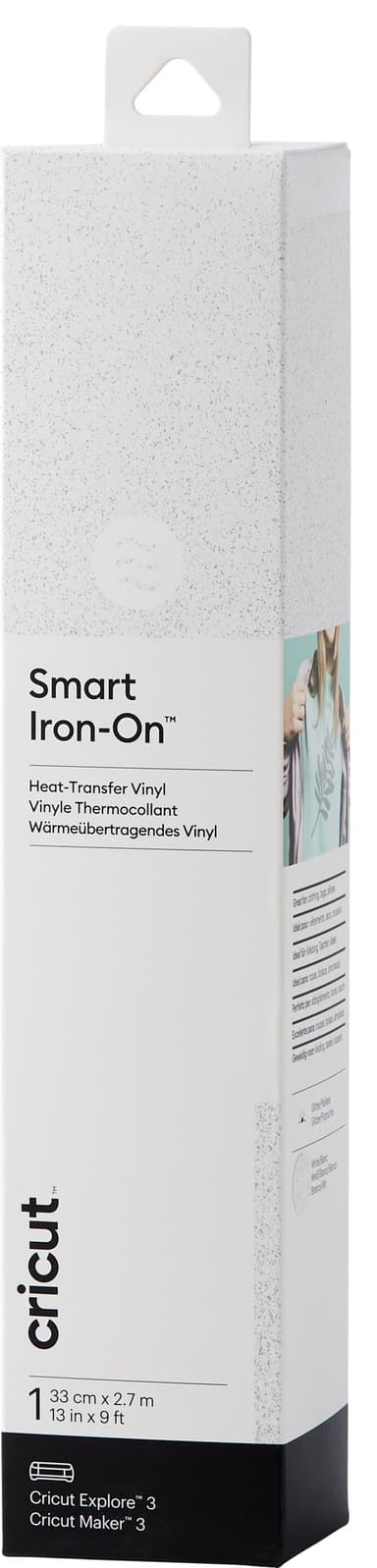 Cricut Smart Iron-On Glitter strykeark 33x273 (glitter hvit)