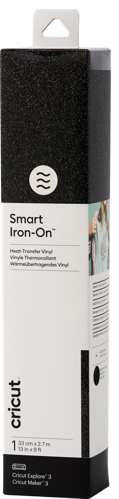 Cricut Smart Iron-On Glitter ark 33x273 (glitrende sort)