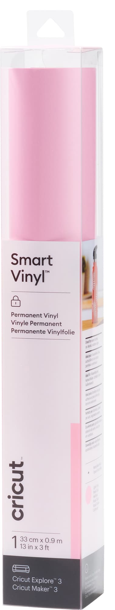 Cricut Smart Vinyl Permanent vinylark 33 x 91cm (lys rosa)