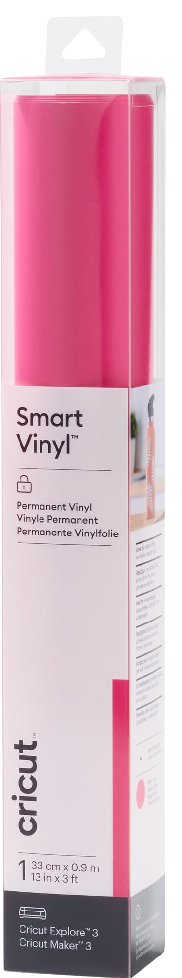 Cricut Smart Vinyl Permanent vinylark 33 x 91 cm (party pink)