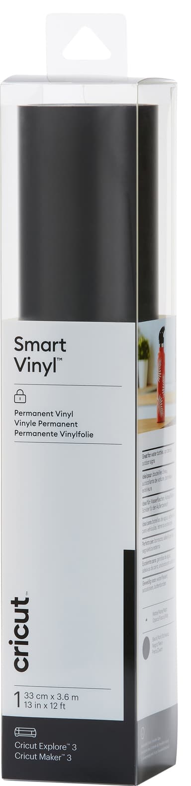 Cricut Smart Vinyl Permanent vinylark 33 x 366 cm (sort)