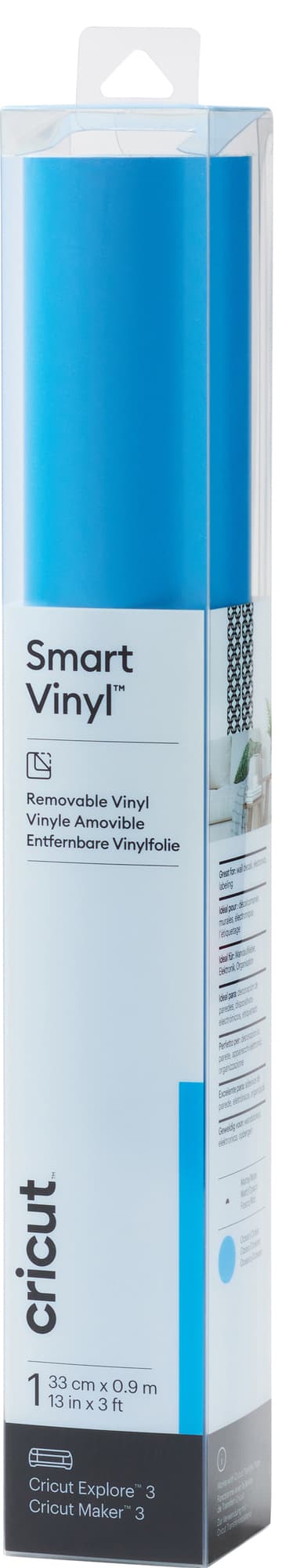 Cricut Smart Vinyl Removable vinylark 33 x 91 cm (havblå)