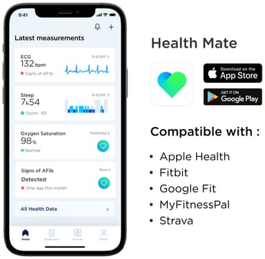 Withings ScanWatch Horizon smartklokke 43mm (blå)