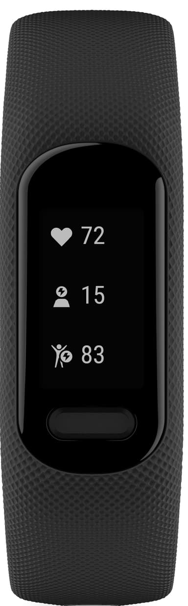 Garmin Vivosmart 5 aktivitetsarmbånd S/M (sort)