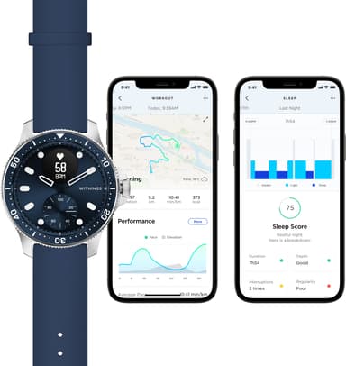 Withings ScanWatch Horizon smartklokke 43mm (blå)