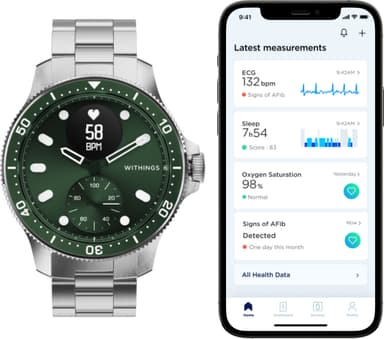 Withings ScanWatch Horizon smartklokke 43mm (grønn)