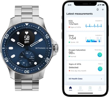 Withings ScanWatch Horizon smartklokke 43mm (blå)