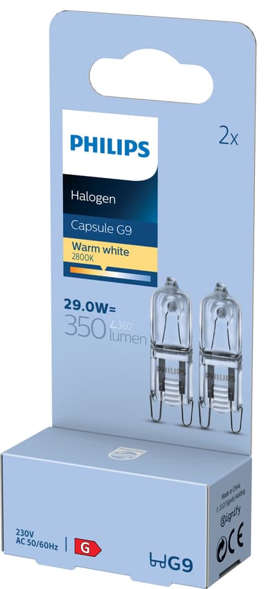 Philips halogenlyspære G9 8719514334618