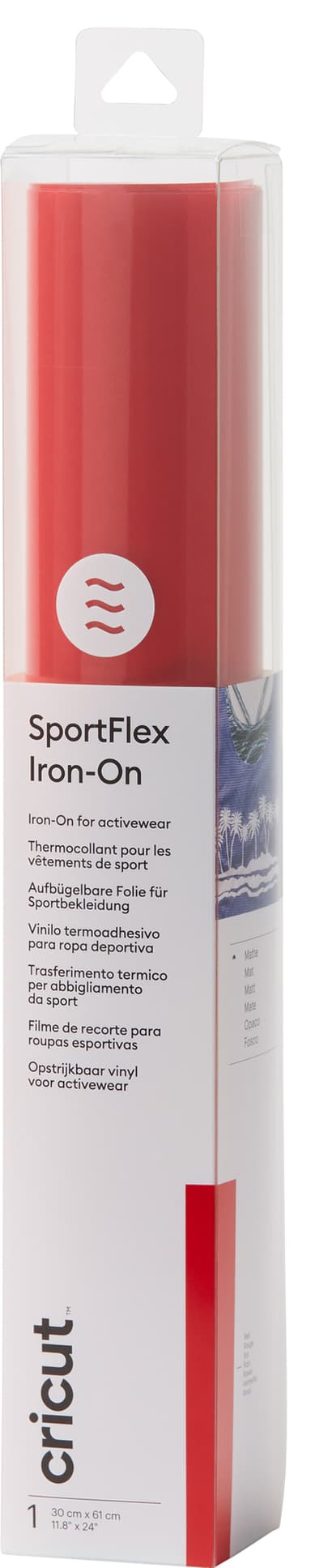 Cricut SportFlex Iron-On strykeark 30x60cm (rød)
