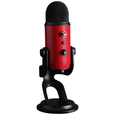Blue Yeti mikrofon (satengrød) Mikrofon Elkjøp Blue Yeti mikrofon (satengrød) Streaming og opptak gaming