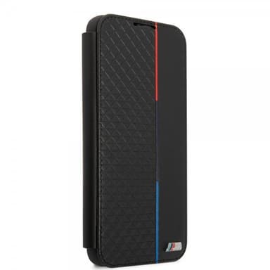 BMW Samsung Galaxy S22 Plus Etui Triangle Pattern & Tricolor Stripe Svart