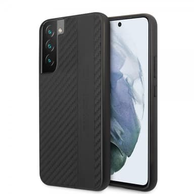 AMG Samsung Galaxy S22 Plus Deksel Leather Stripe Carbon Svart