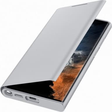 Samsung Original Galaxy S22 Ultra Etui Smart LED View Cover Light Gray
