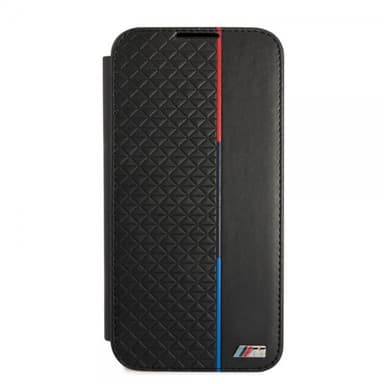 BMW Samsung Galaxy S22 Plus Etui Triangle Pattern & Tricolor Stripe Svart