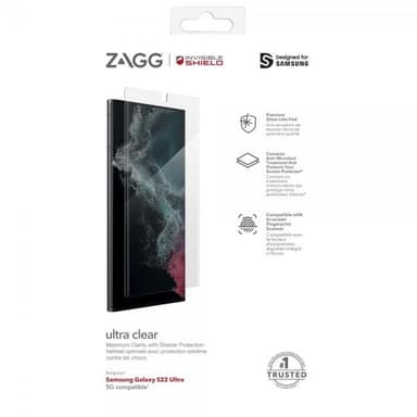 ZAGG InvisibleShield Samsung Galaxy S22 Ultra Skjermbeskytter Ultra Clear