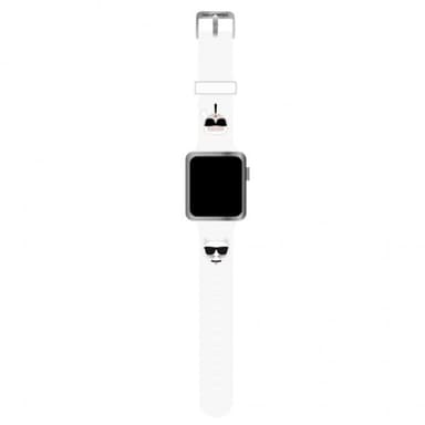 Karl Lagerfeld Apple Watch 38/40/41mm Armbånd Karl & Choupette Hvit