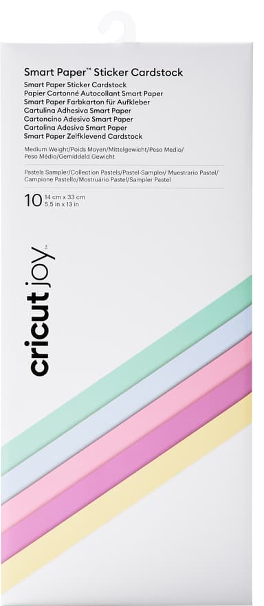 Cricut Joy Smart selvklebende klistrekort 14 x 33 cm (Pastell-farger)