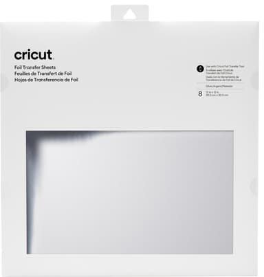 Cricut Transfer Foil Sheets 30x30 cm (sølv)