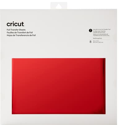 Cricut Transfer Foil Sheets 30x30 cm (rød)