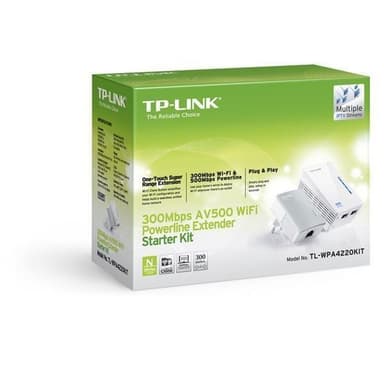 TP-LINK AV 500 WiFi Powerline Extender Starter Kit, 500Mbps, WLAN, vit
