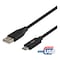 USB-C to USB-A cable, 1m, 3A, USB 2.0, black