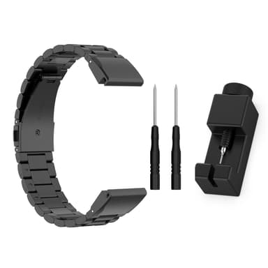 Garmin Fenix 5S / 5S Plus armbånd Rustfritt stål Svart