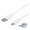deltaco USB 2.0 Cable, Type A, Type C ma, 1m, white