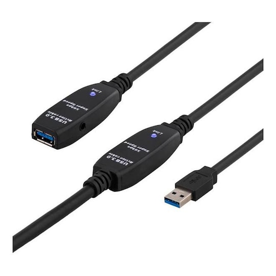 deltaco PRIME USB 3 extens cable active TypeA ma>TypeA fe 10m black