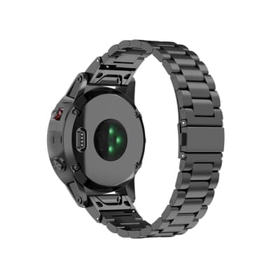 Garmin Fenix 5S / 5S Plus armbånd Rustfritt stål Svart