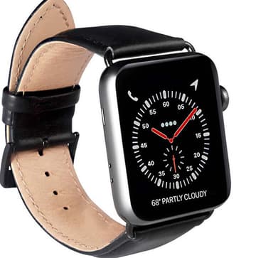 Buffalo skinnreim til Apple Watch 38/40/41mm (sort)