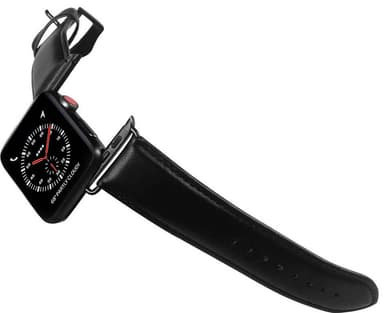 Buffalo skinnreim til Apple Watch 38/40/41mm (sort)