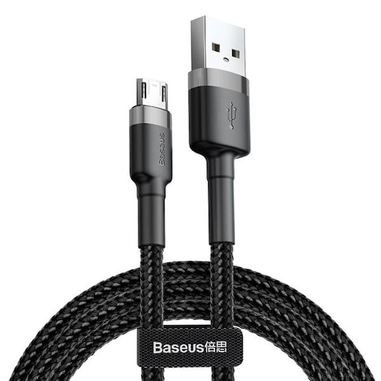 Baseus Cafule USB - microUSB 1,5A 2 m Grå/Sort