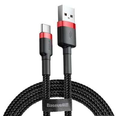 Baseus Cafule USB-kabel USB - USB-C 2A 3m Rød/Sort