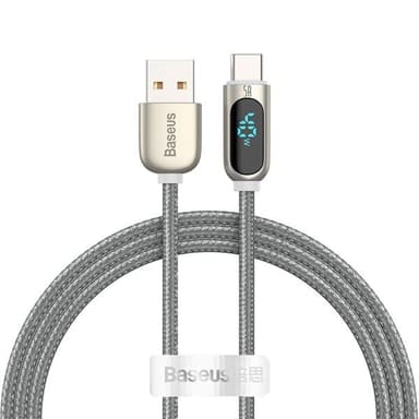 Baseus Display USB - USB-C 5A 1m Sølv