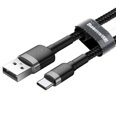 Baseus Cafule USB-kabel USB - USB-C 3A 0,5m Grå/Sort